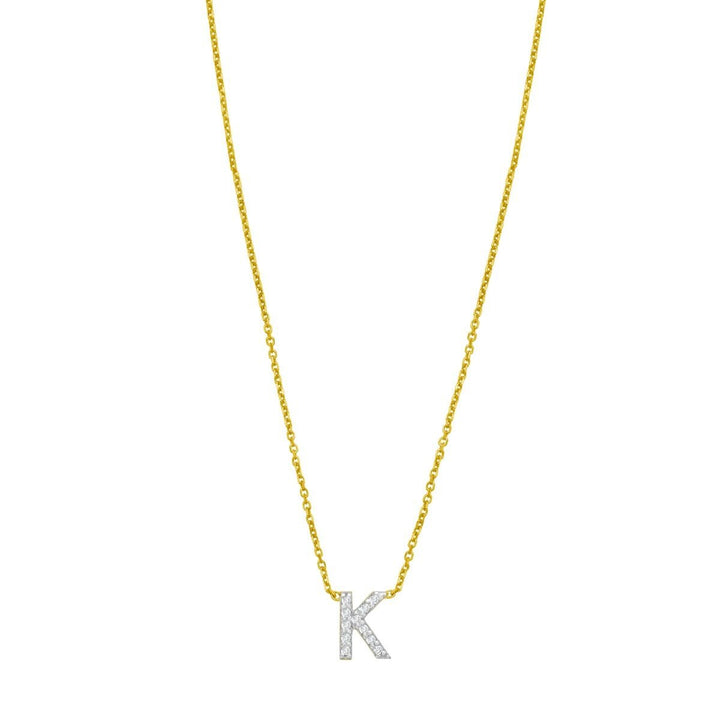 14K Mini Diamond Initial - ALL LETTERS, view 12