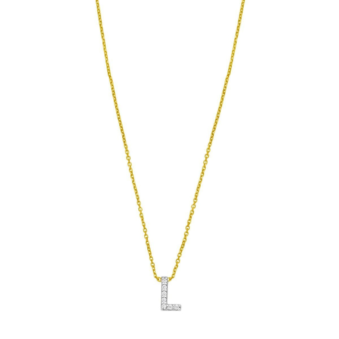 14K Mini Diamond Initial - ALL LETTERS, view 13