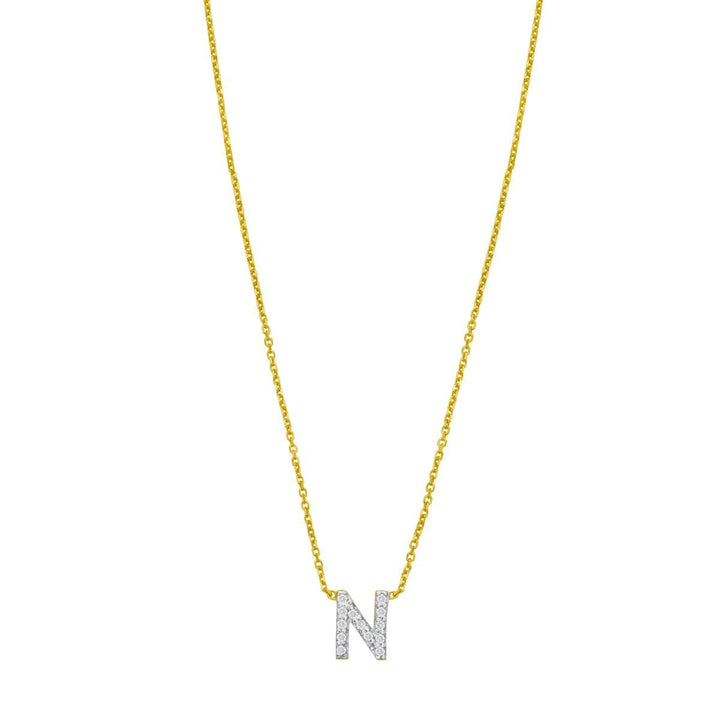 14K Mini Diamond Initial - ALL LETTERS, view 15