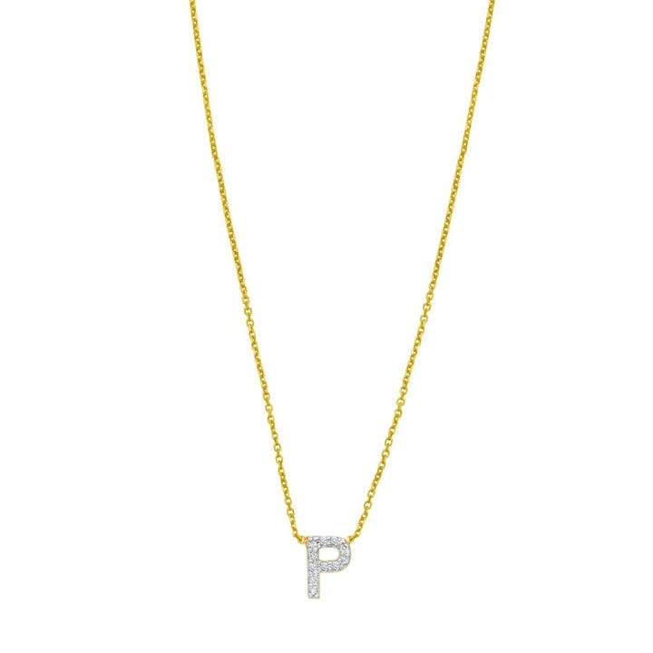 14K Mini Diamond Initial - ALL LETTERS, view 17