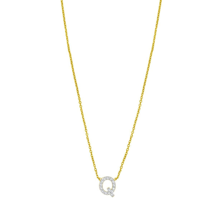14K Mini Diamond Initial - ALL LETTERS, view 18