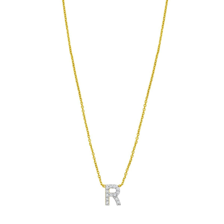 14K Mini Diamond Initial - ALL LETTERS, view 19