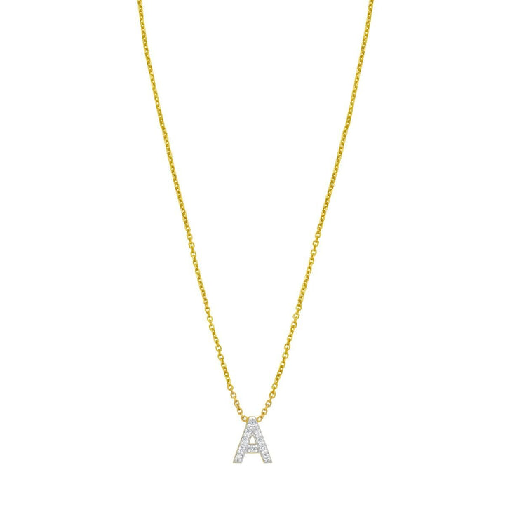 14K Mini Diamond Initial - ALL LETTERS, view 2