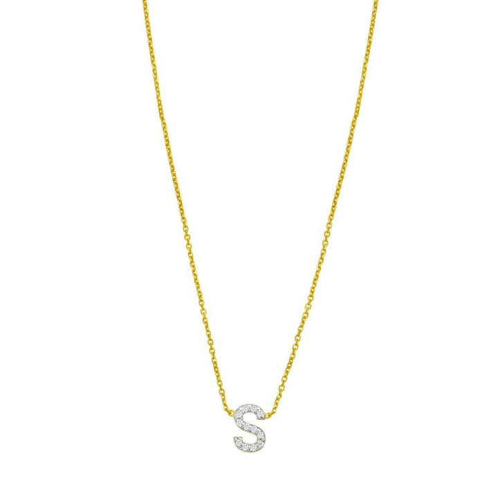 14K Mini Diamond Initial - ALL LETTERS, view 20