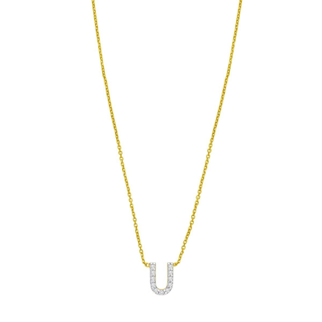 14K Mini Diamond Initial - ALL LETTERS, view 22