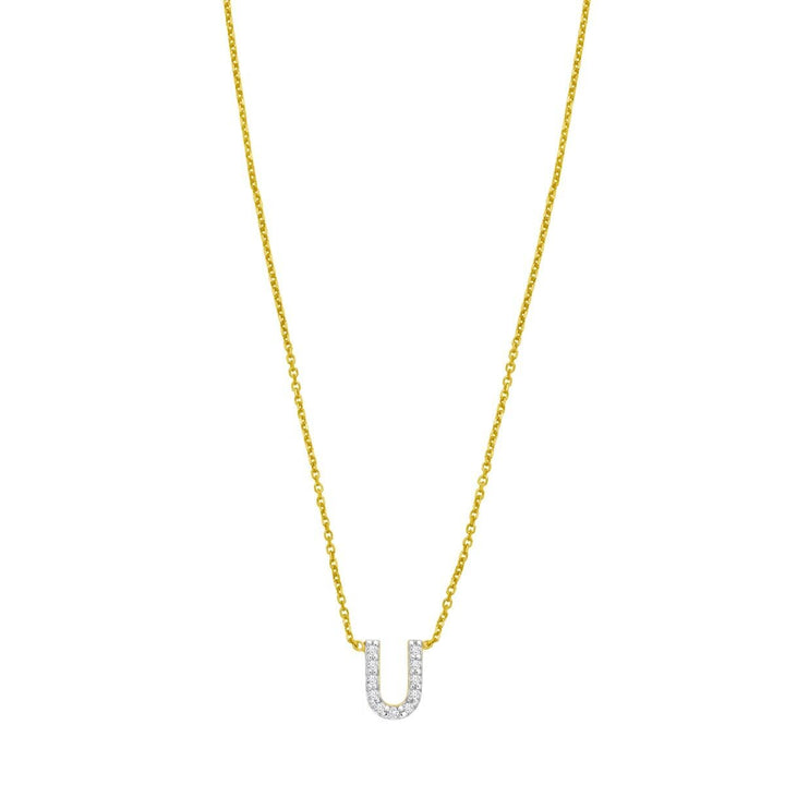 14K Mini Diamond Initial - ALL LETTERS, view 22