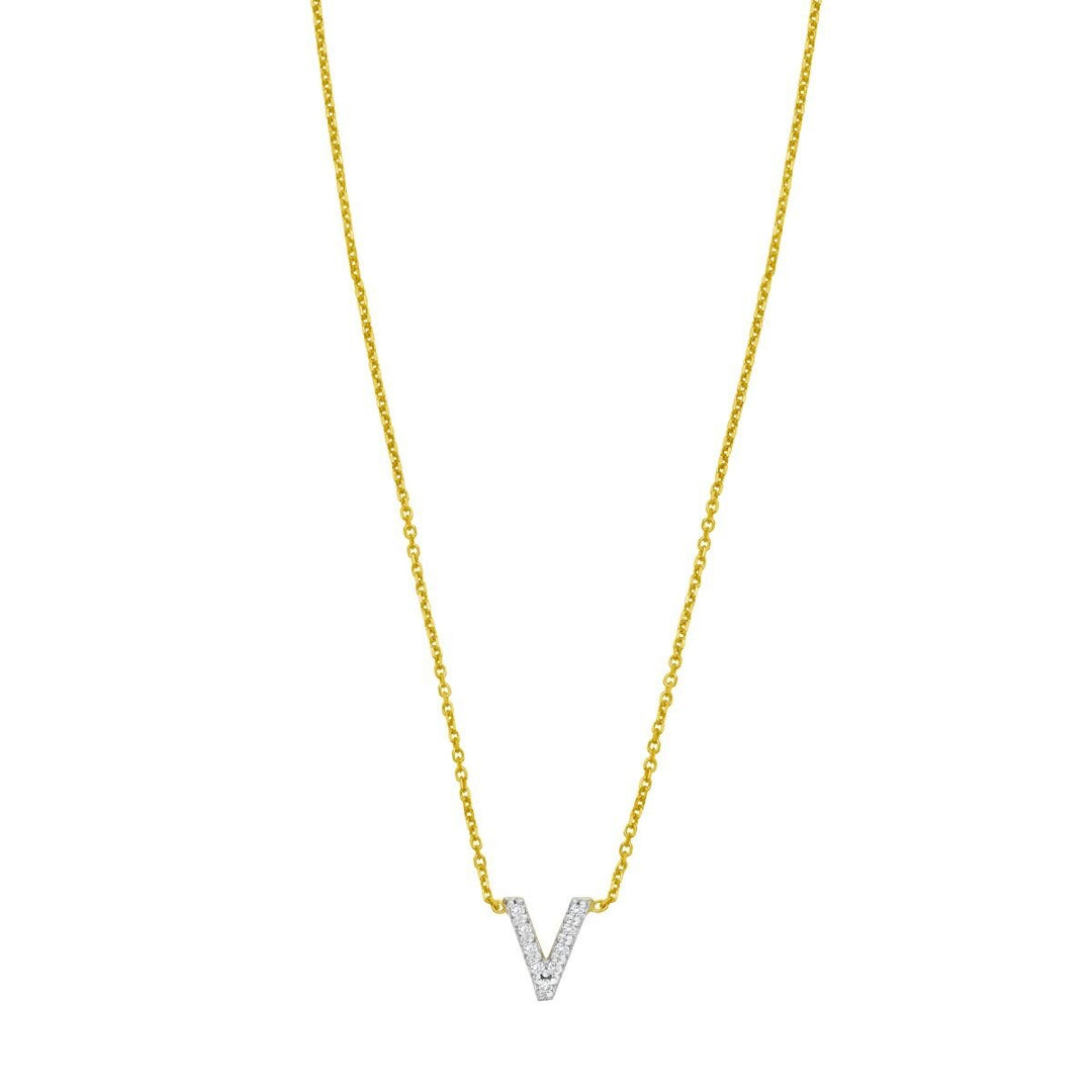 14K Mini Diamond Initial - ALL LETTERS, view 23