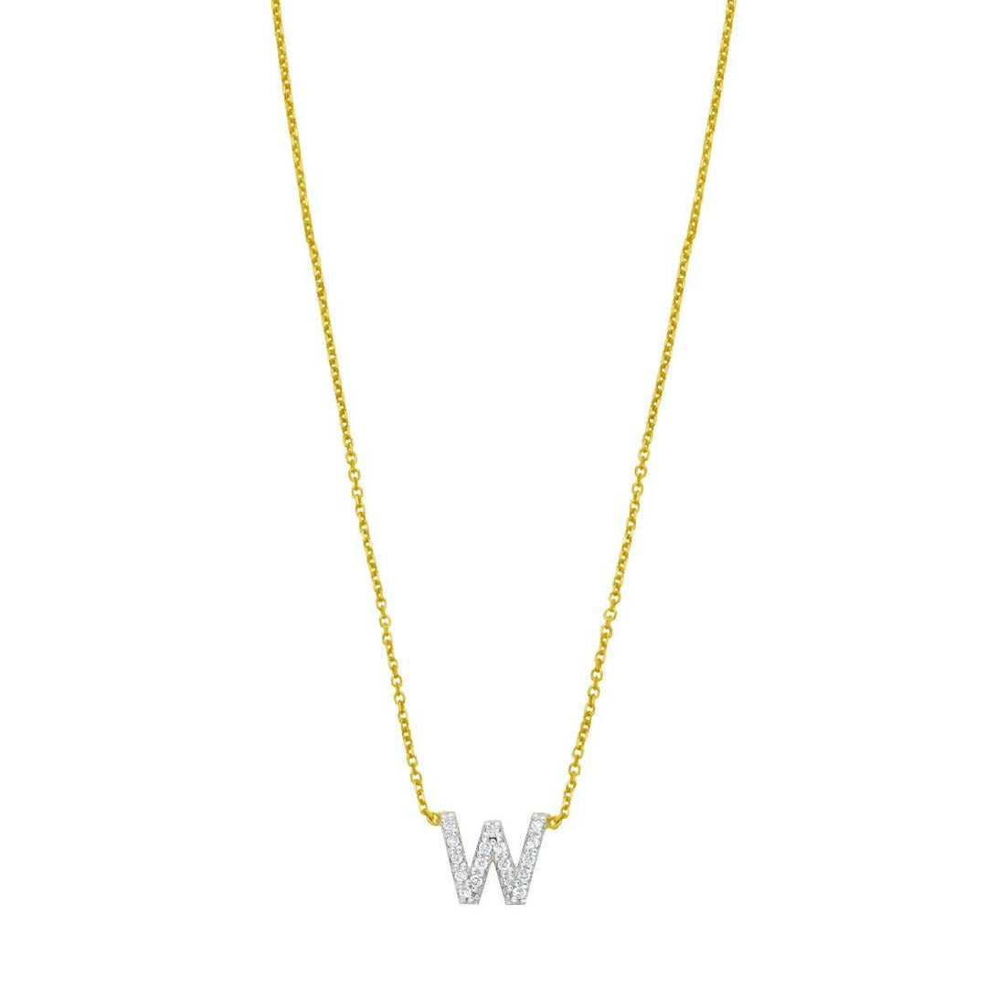 14K Mini Diamond Initial - ALL LETTERS, view 24