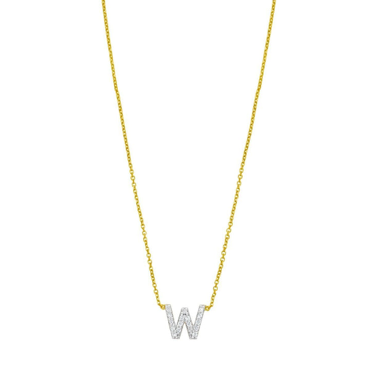 14K Mini Diamond Initial - ALL LETTERS, view 24