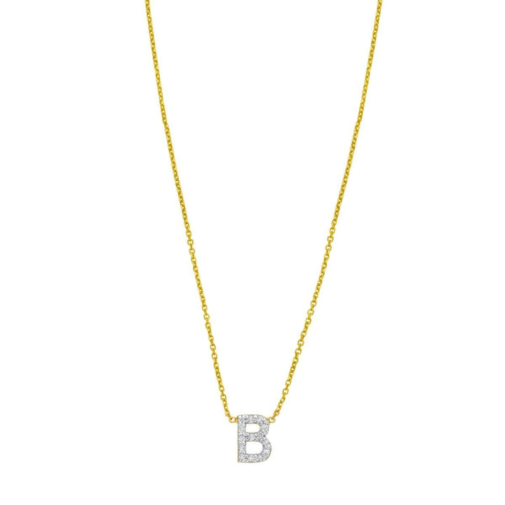14K Mini Diamond Initial - ALL LETTERS, view 3