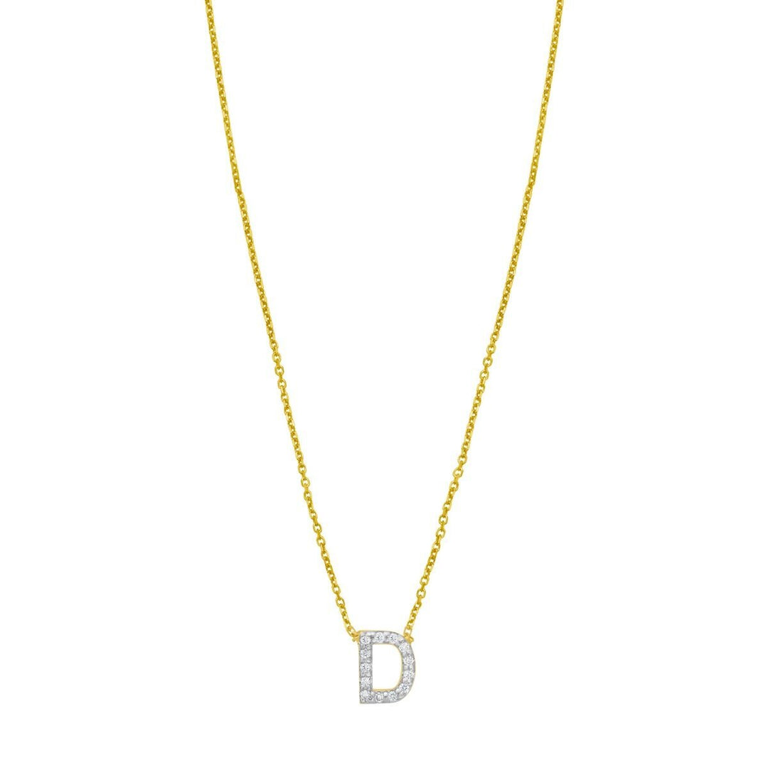 14K Mini Diamond Initial - ALL LETTERS, view 5