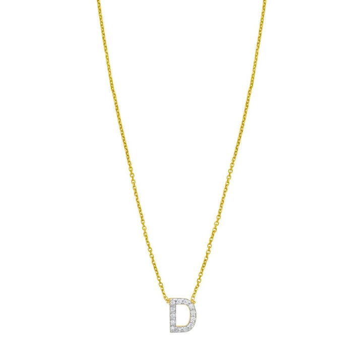 14K Mini Diamond Initial - ALL LETTERS, view 5