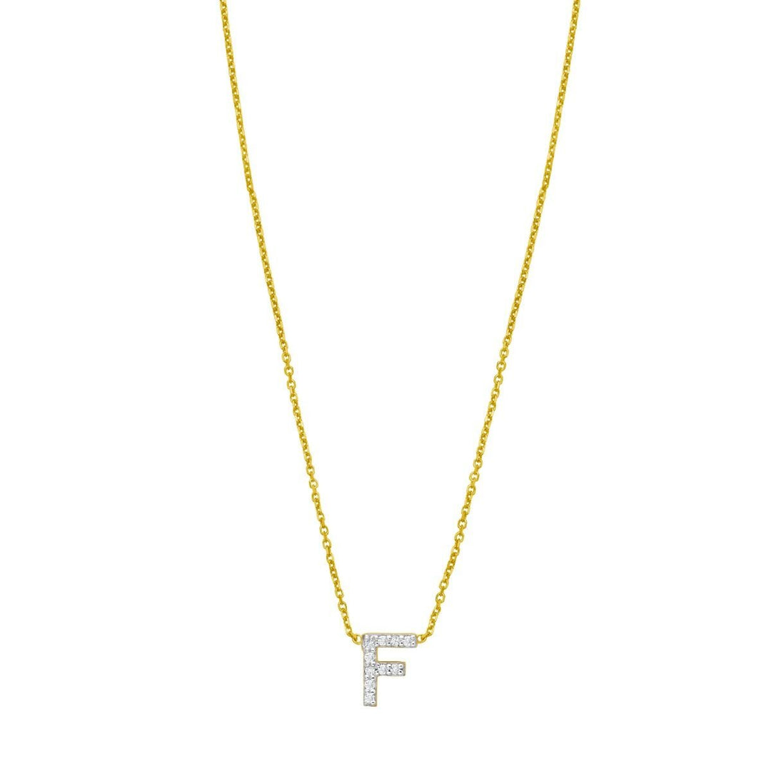 14K Mini Diamond Initial - ALL LETTERS, view 7