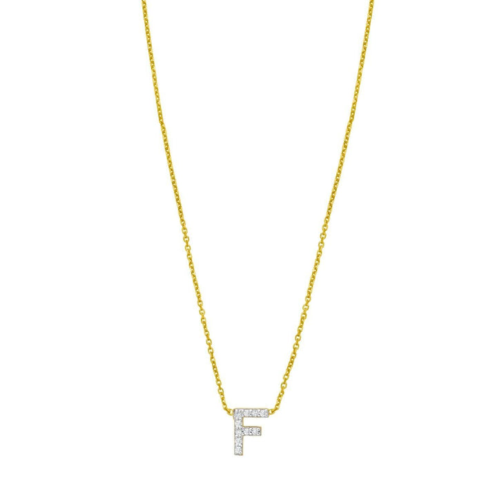 14K Mini Diamond Initial - ALL LETTERS, view 7