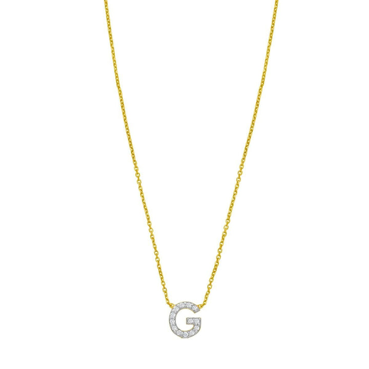14K Mini Diamond Initial - ALL LETTERS, view 8
