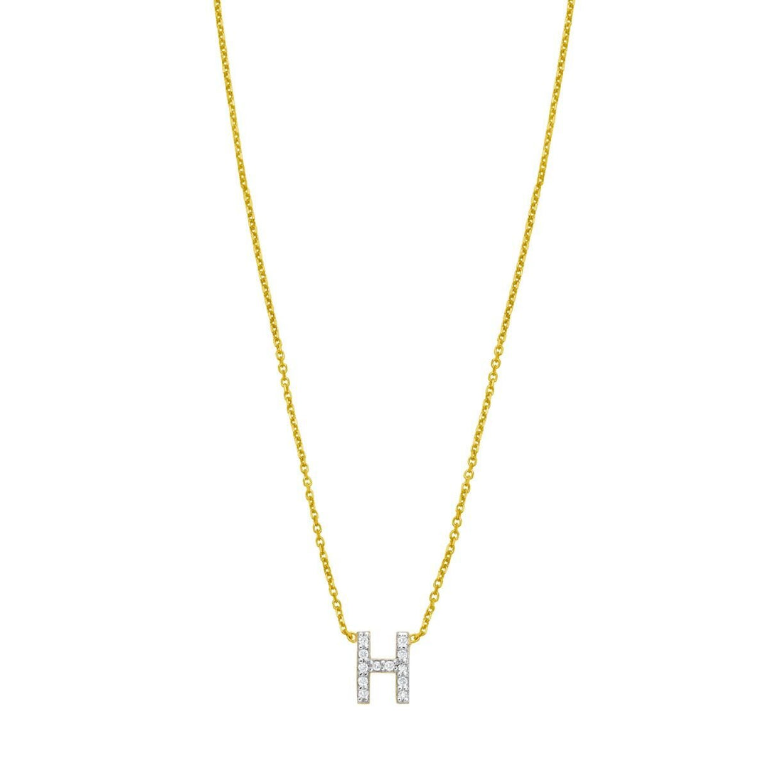 14K Mini Diamond Initial - ALL LETTERS, view 9