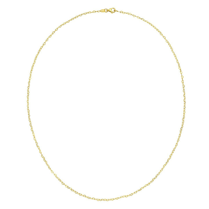 14K Mini Heart Chain Necklace, view 3