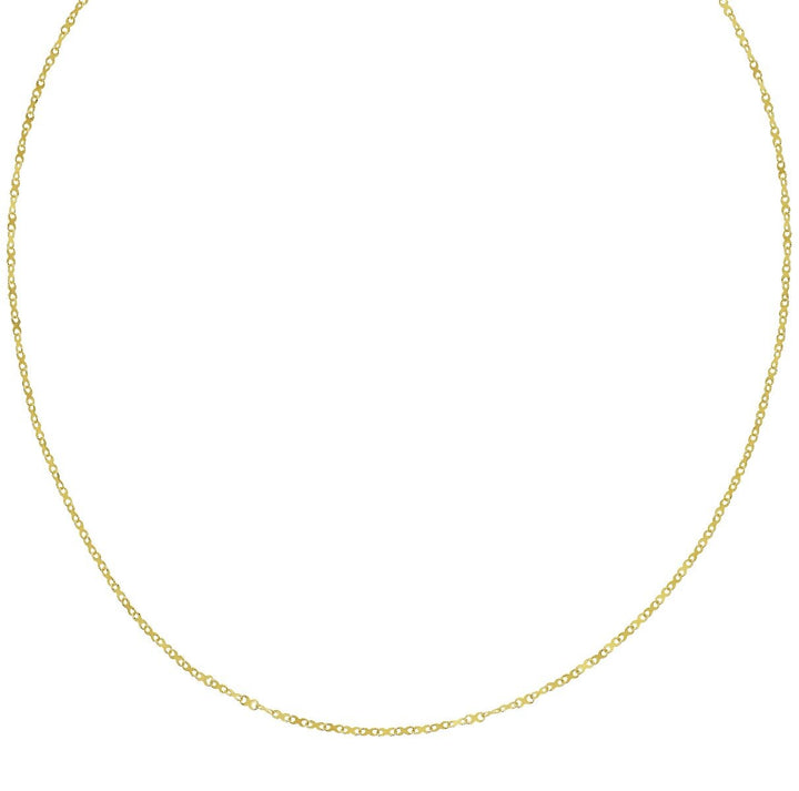14K Mini Infinity Link Necklace, front view