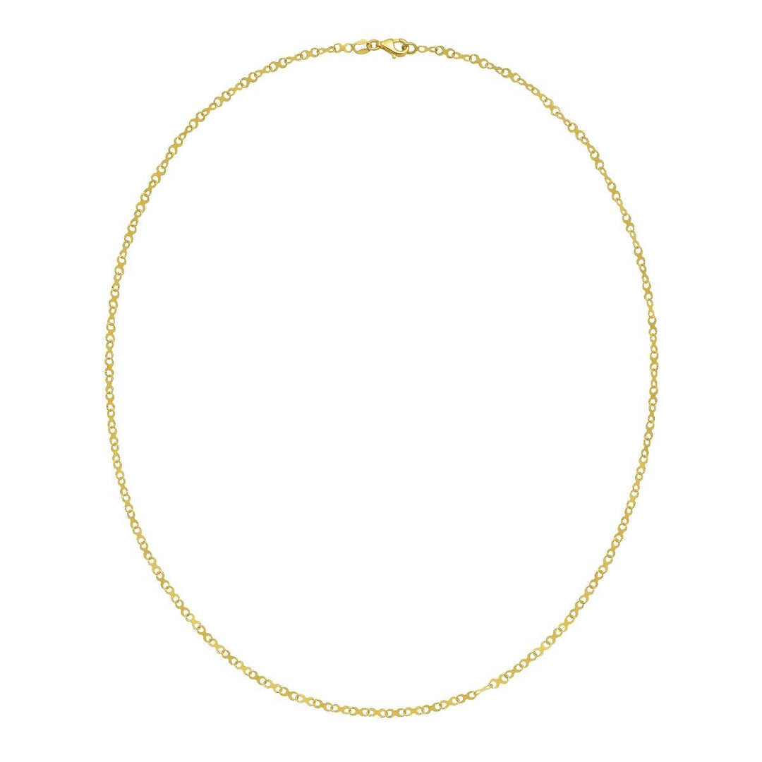 14K Mini Infinity Link Necklace, view 3