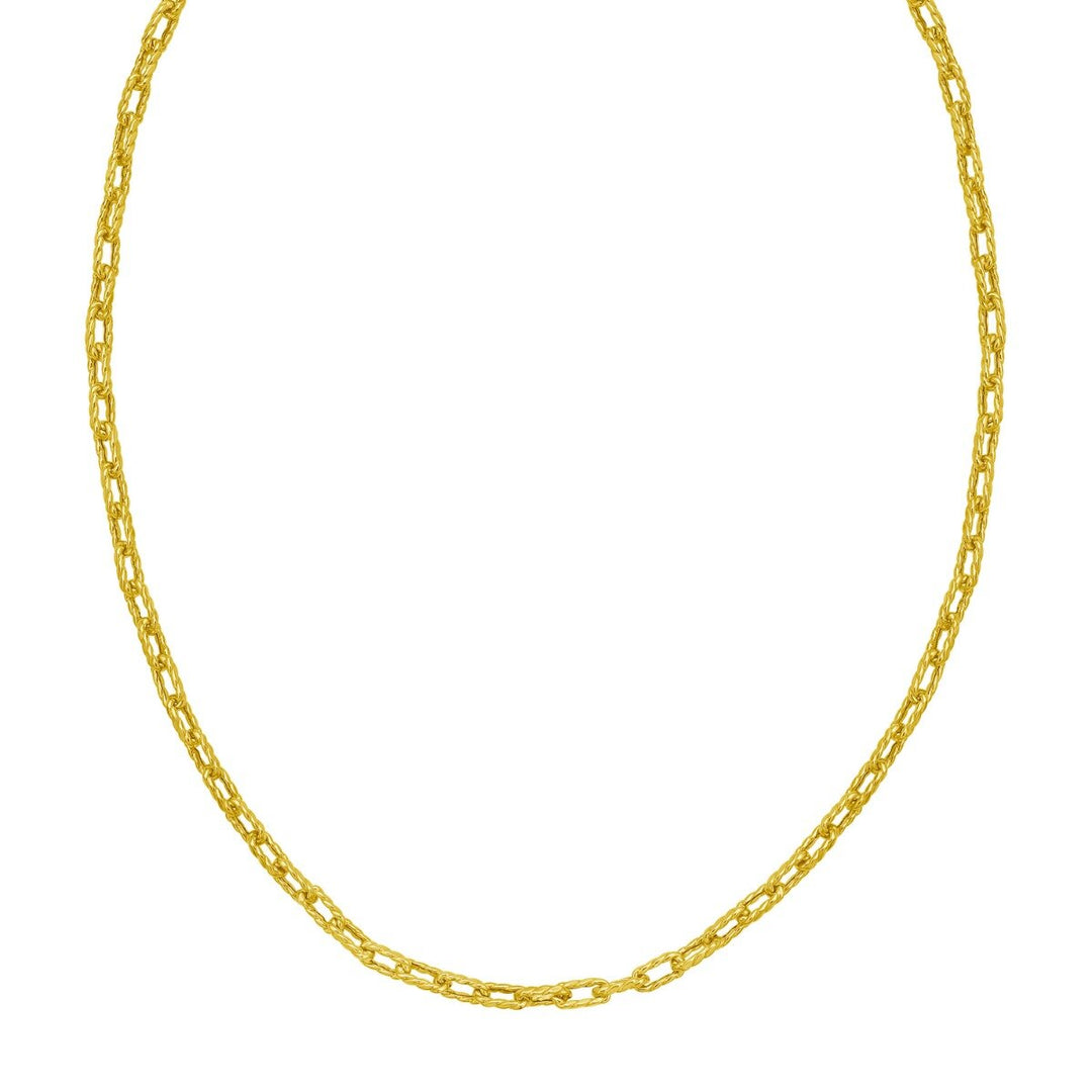 14K Mini Twist Link Chain, front view