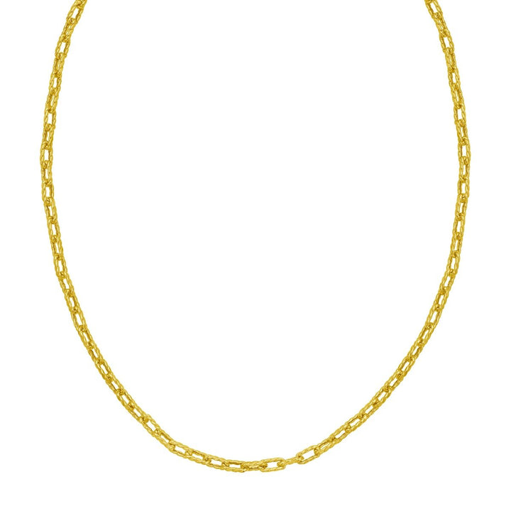 14K Mini Twist Link Chain, front view