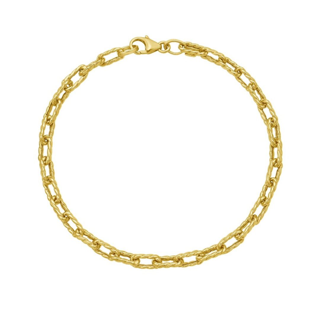 14K Mini Twist Link Chain, view 2