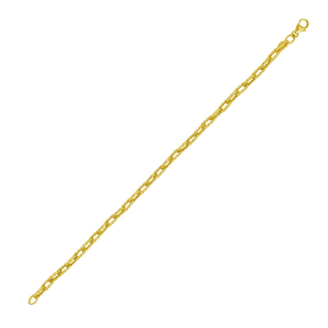 14K Mini Twist Link Chain, view 4