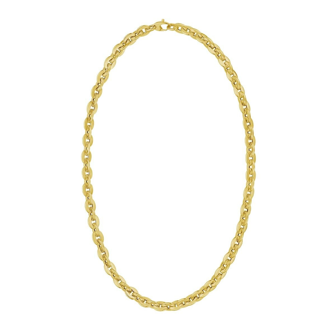 14K Mirror Rolo Link Chain, view 2