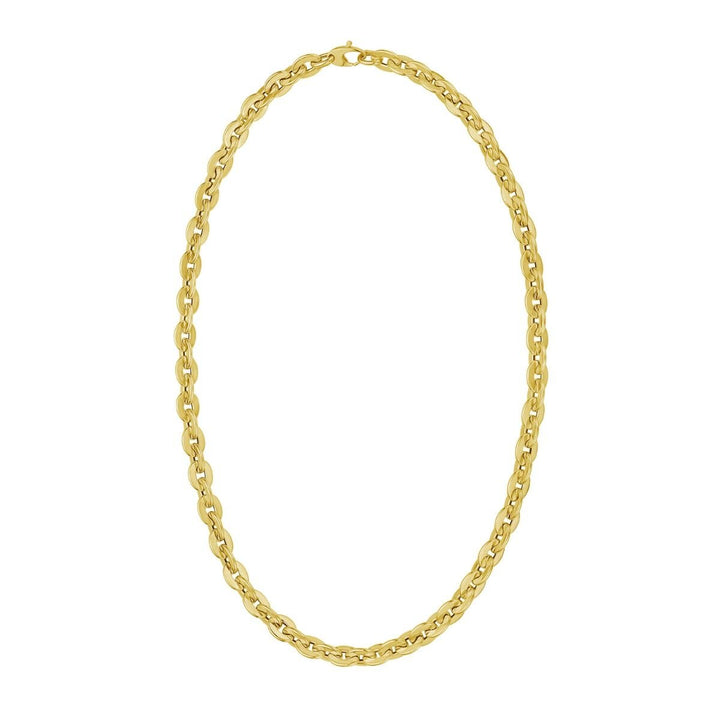 14K Mirror Rolo Link Chain, view 2