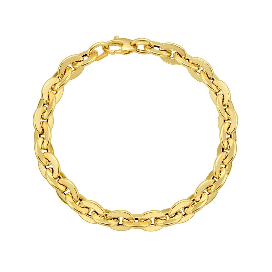14K Mirror Rolo Link Chain, view 3