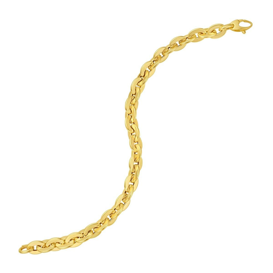 14K Mirror Rolo Link Chain, view 4