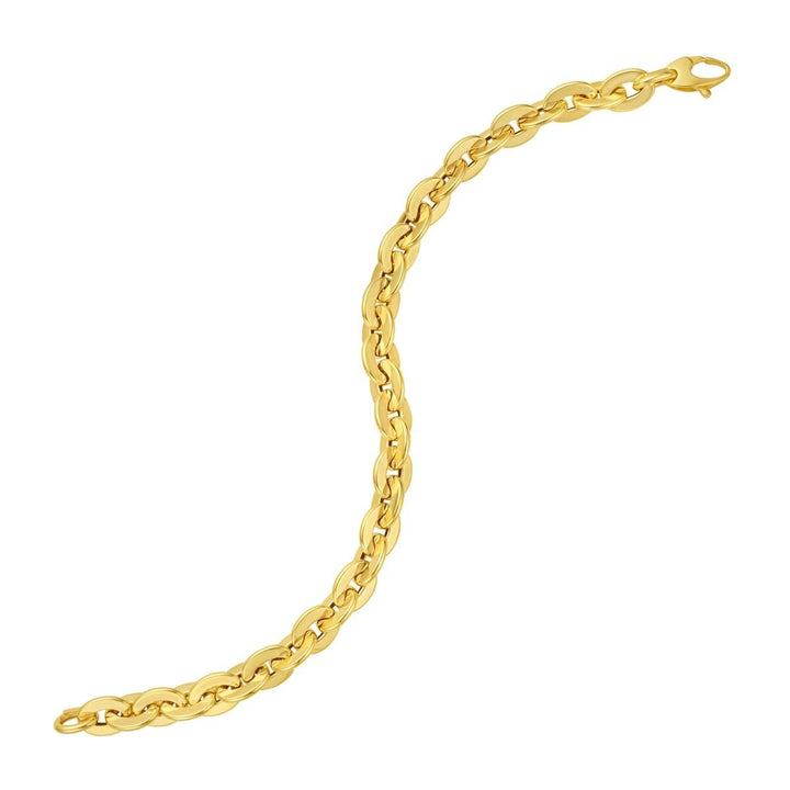 14K Mirror Rolo Link Chain, view 4