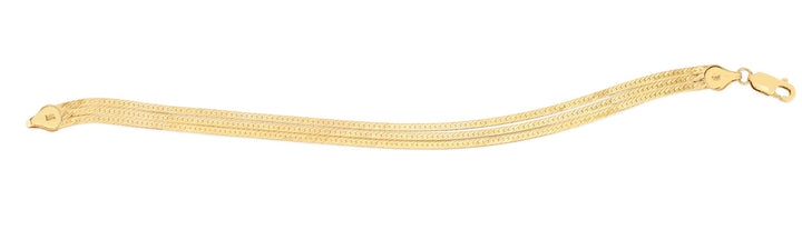 14K Multi-strand Herringbone Bracelet, view 3