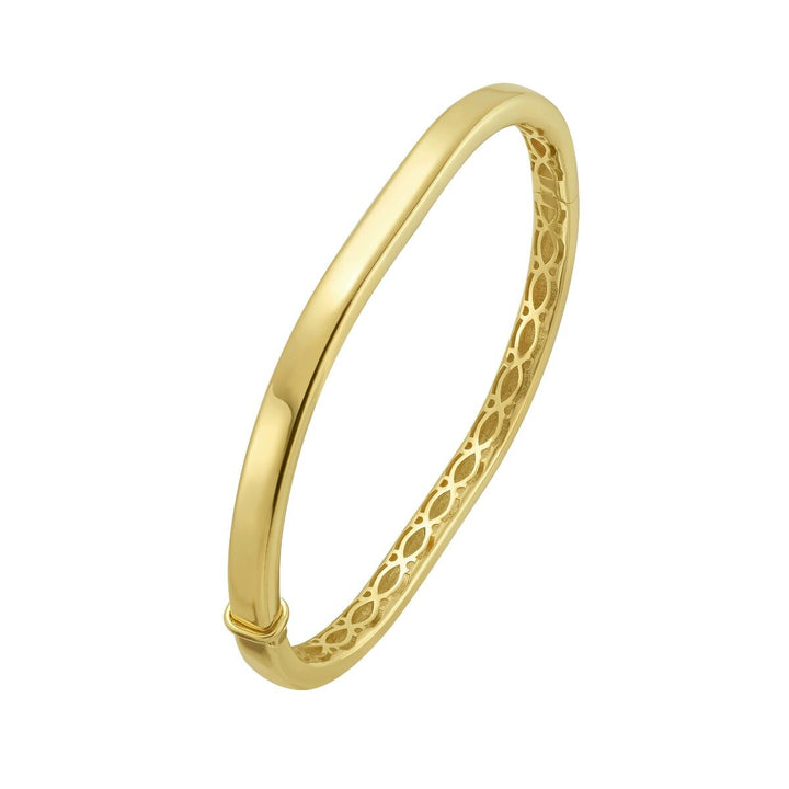 14K Oval Bangle, front view