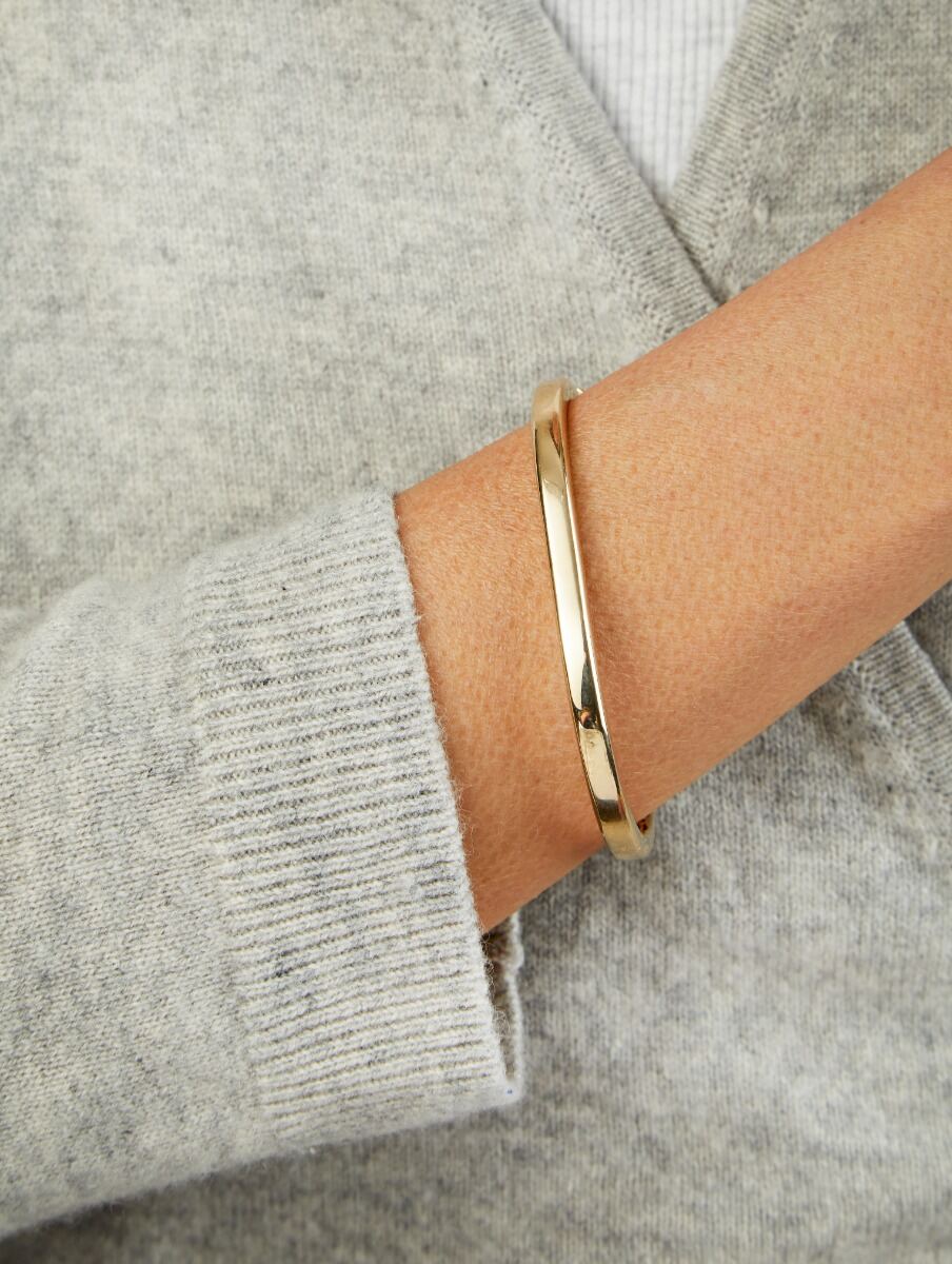 14K Oval Bangle, view 2