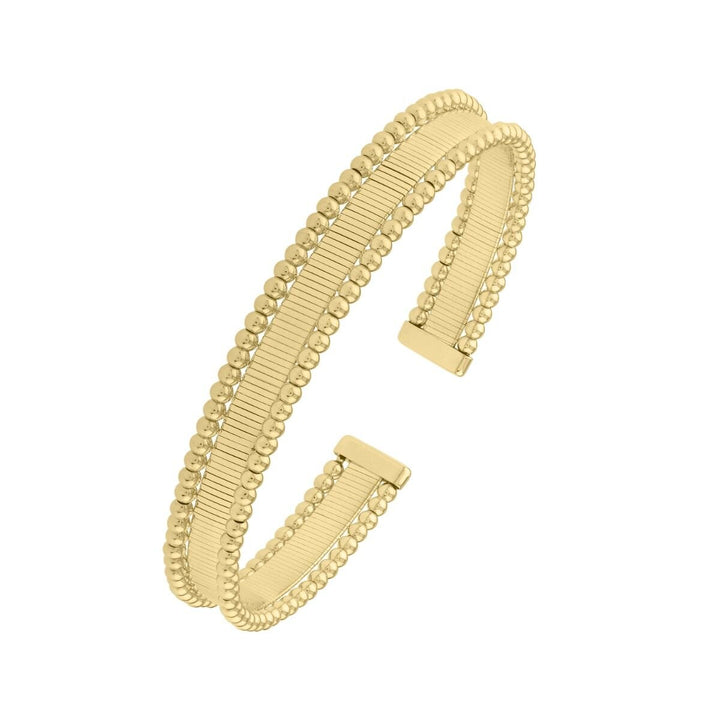 14K Pallina Beaded Bangle, front view