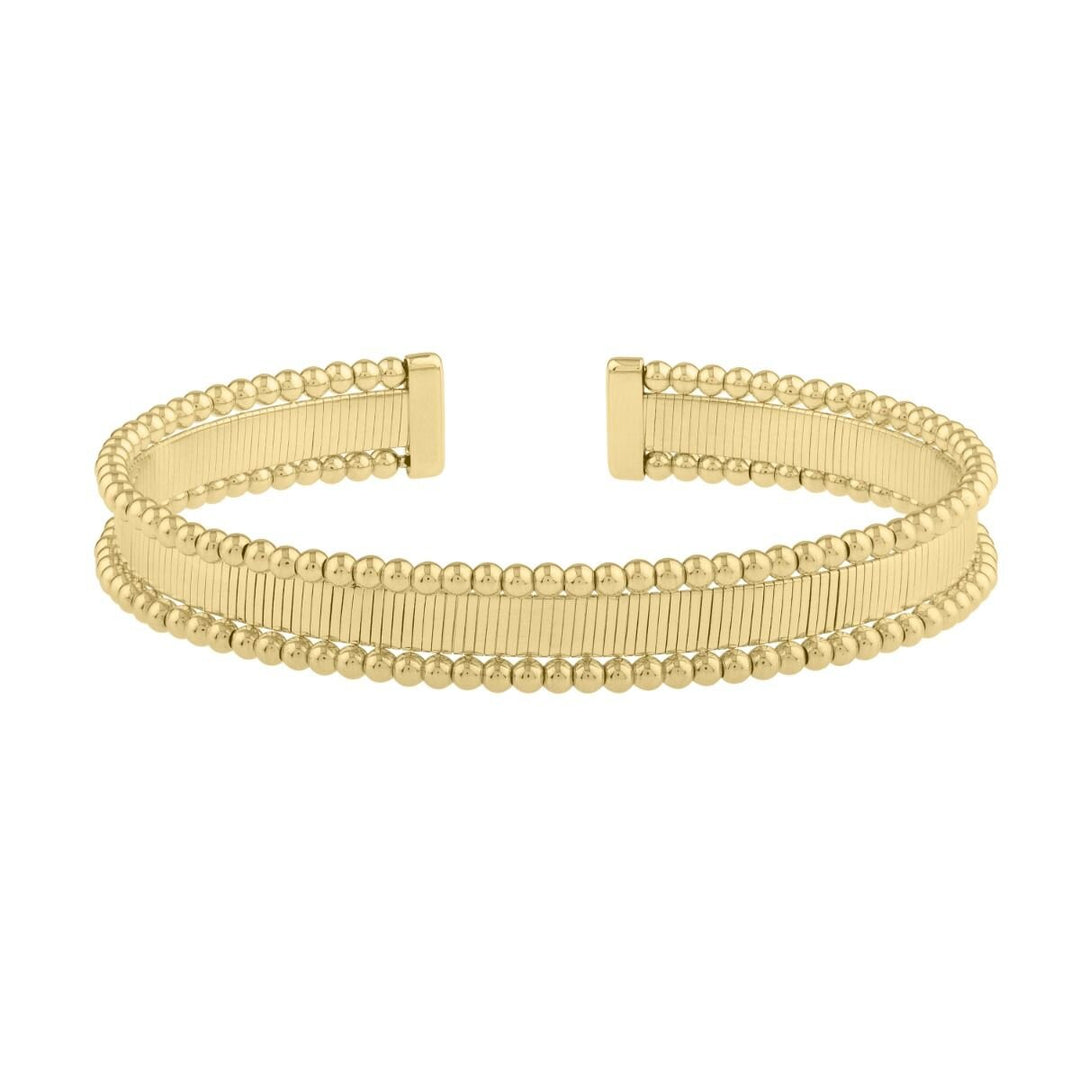 14K Pallina Beaded Bangle, view 2