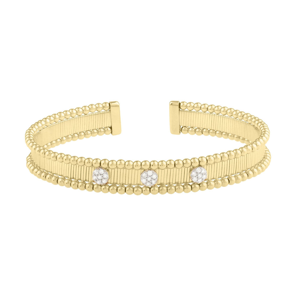 14K Pallina Diamond Bangle, view 2