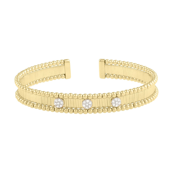 14K Pallina Diamond Bangle, view 2