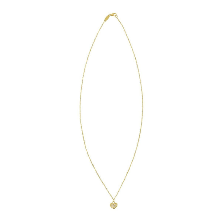 14K Petite Diamond Heart Necklace, view 2