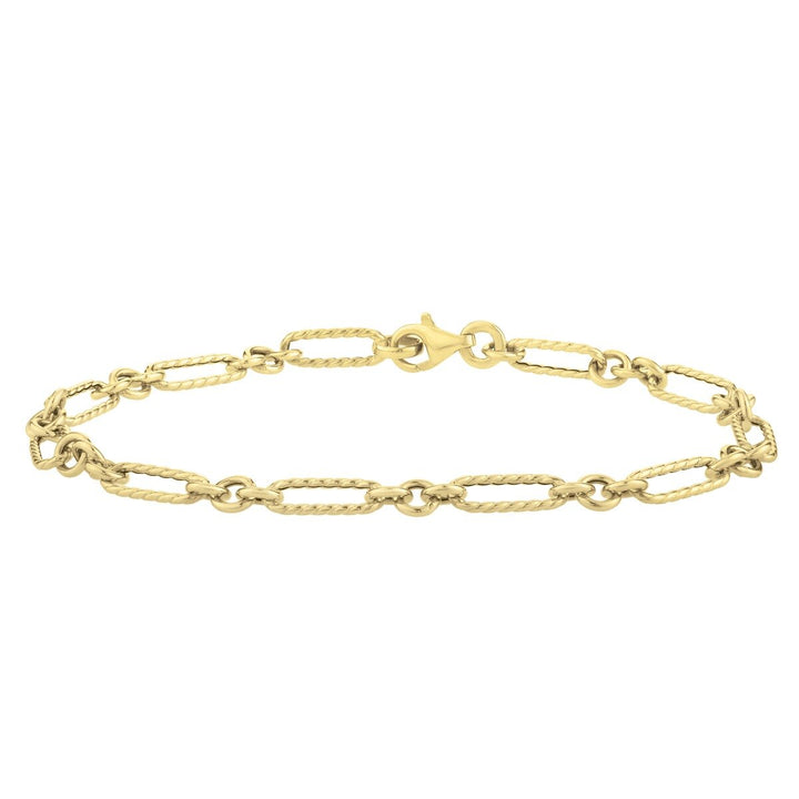 14K Petite Twist Figaro Chain, front view