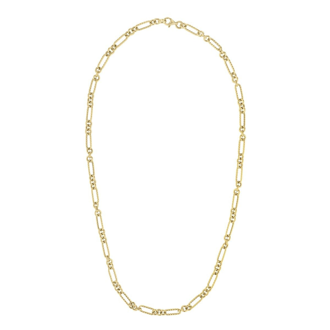 14K Petite Twist Figaro Chain, view 2