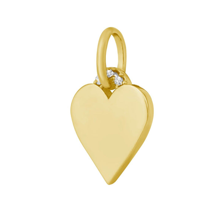 14K Polished Heart Charm, view 2
