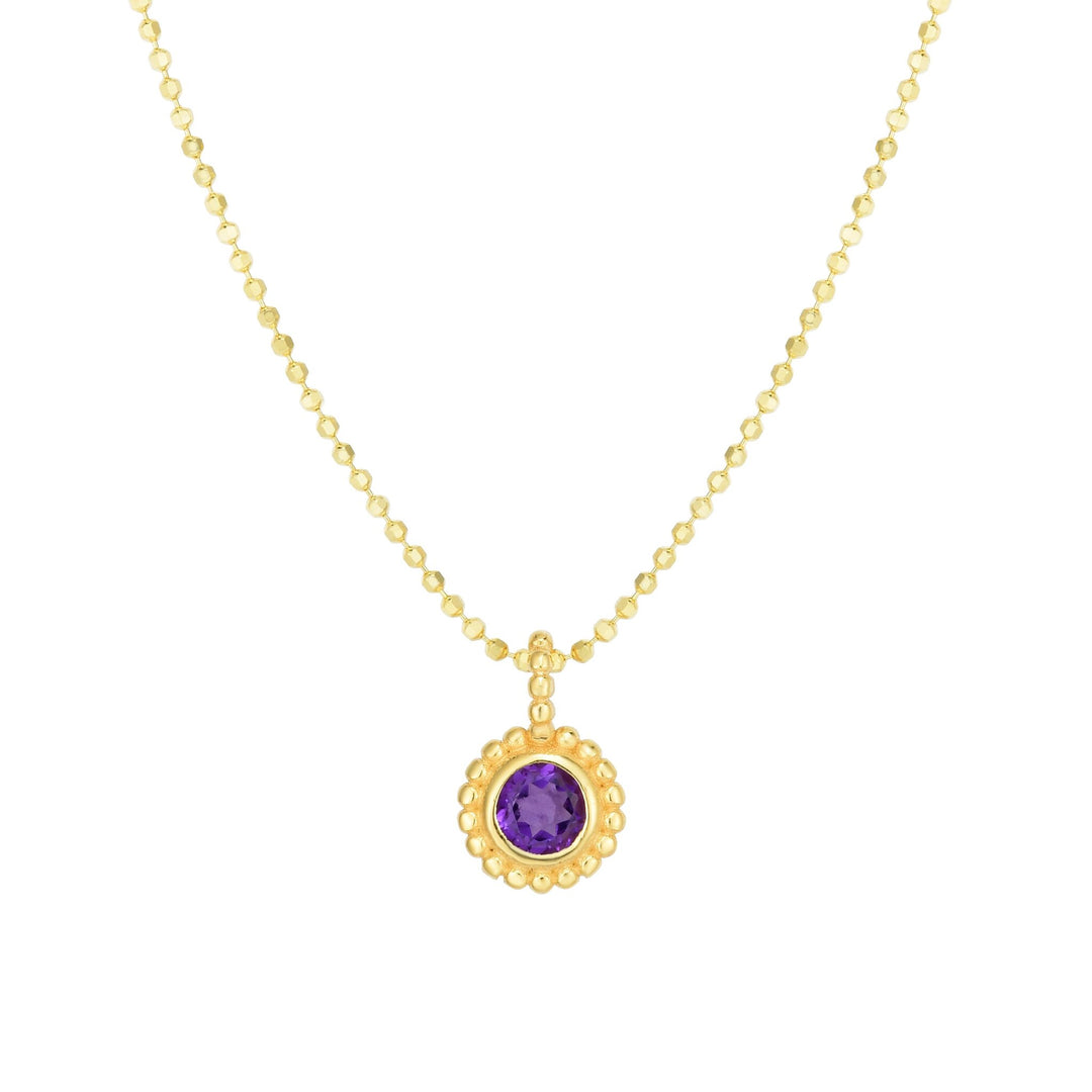 14K Prosecco Gemstone Pendant, front view