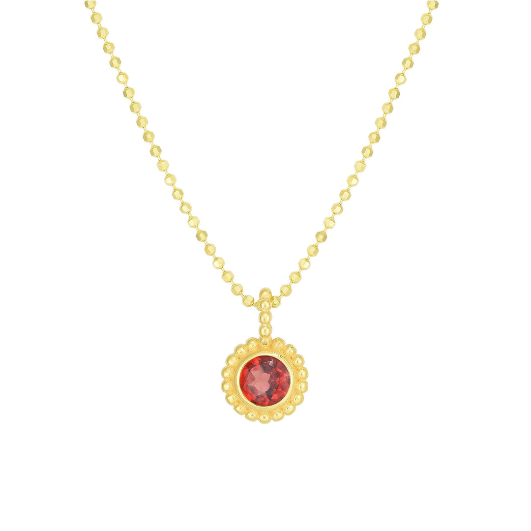 14K Prosecco Gemstone Pendant, front view