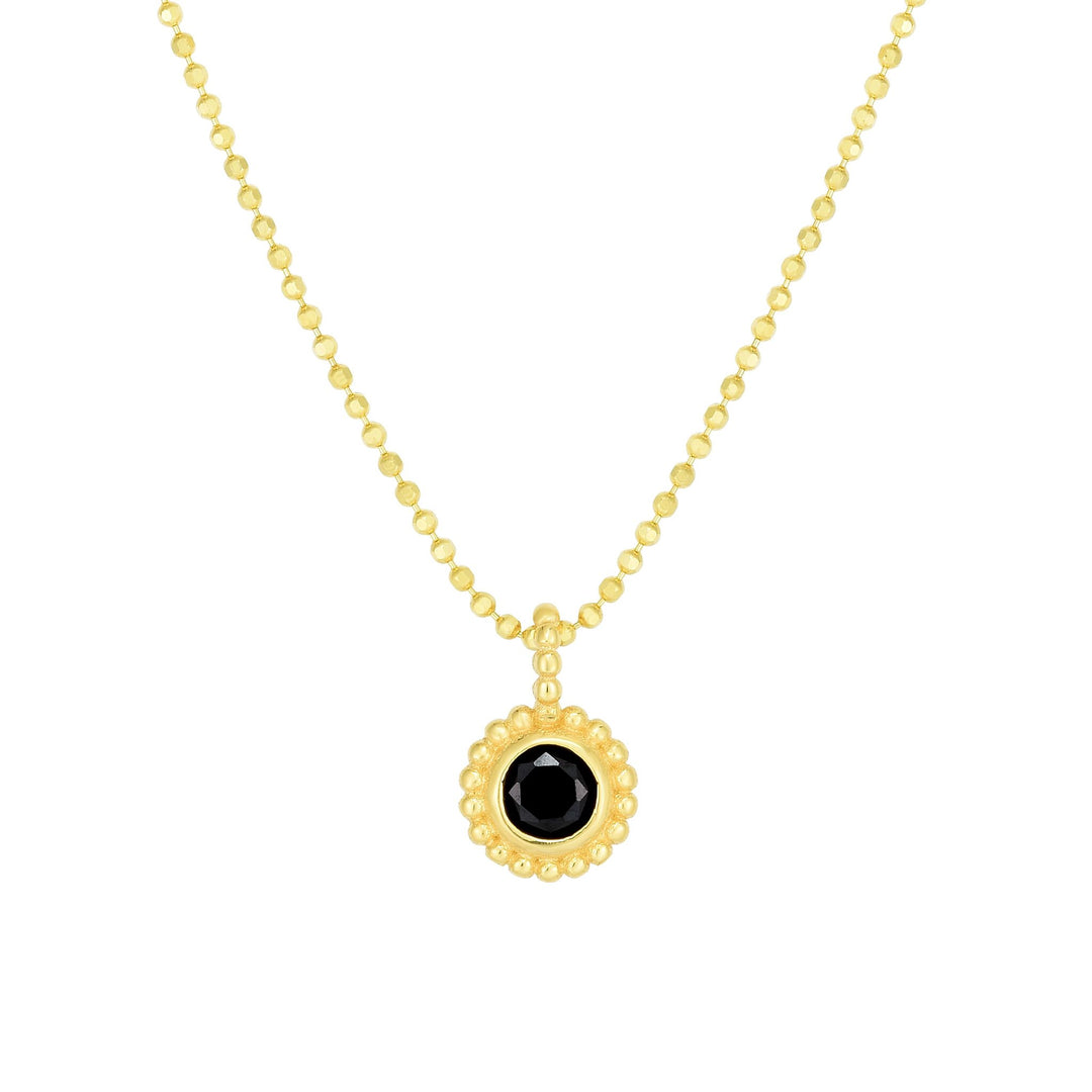 14K Prosecco Gemstone Pendant, front view