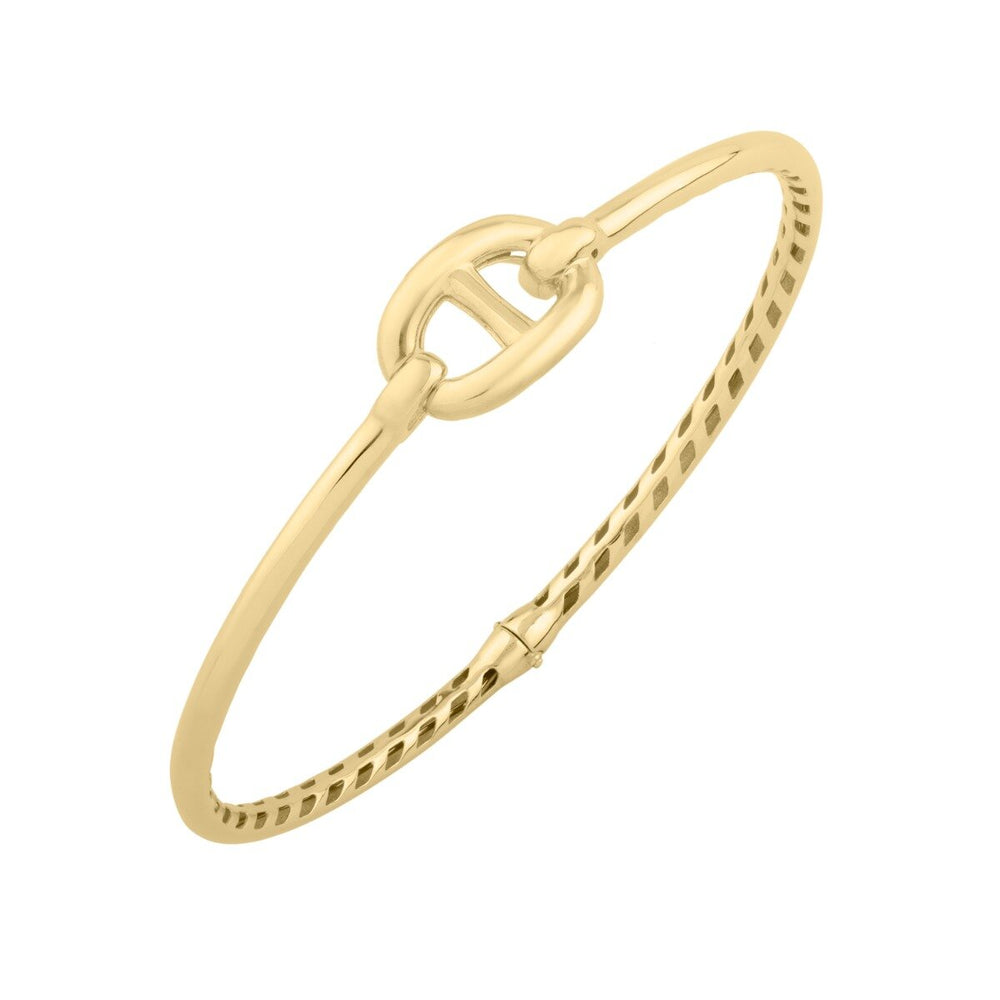 14K Puff Mariner Link Bangle, view 2