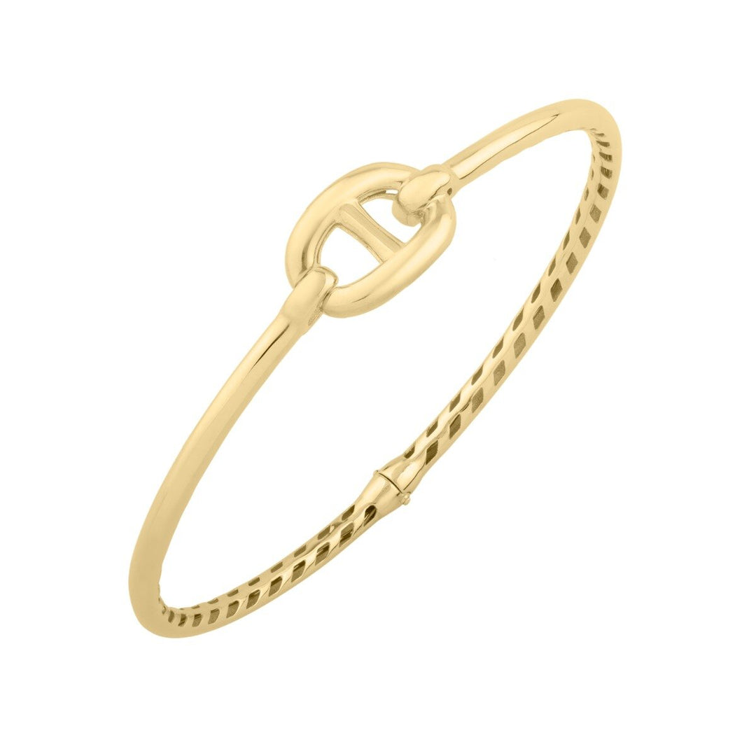14K Puff Mariner Link Bangle, view 2