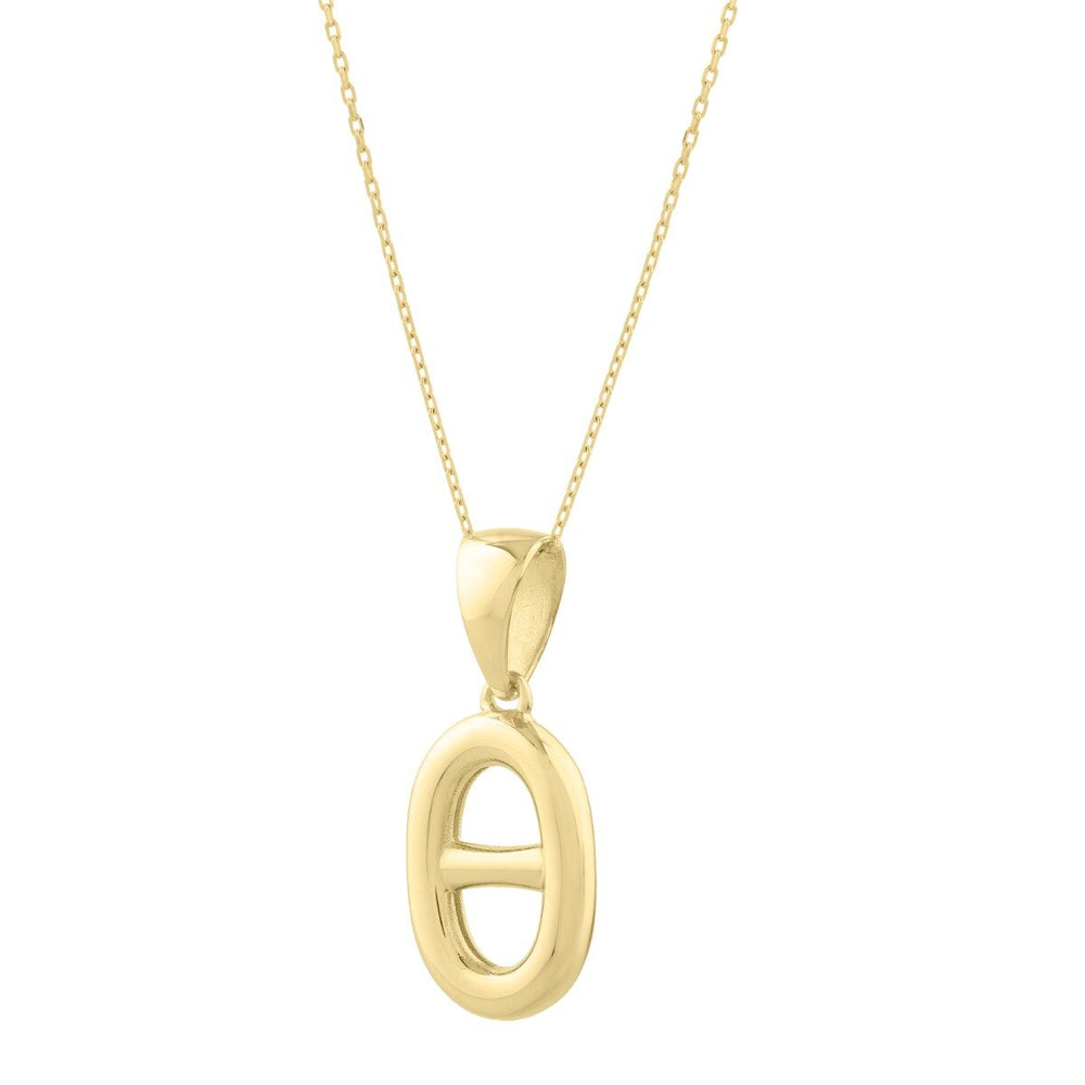 14K Puff Mariner Link Pendant, view 2