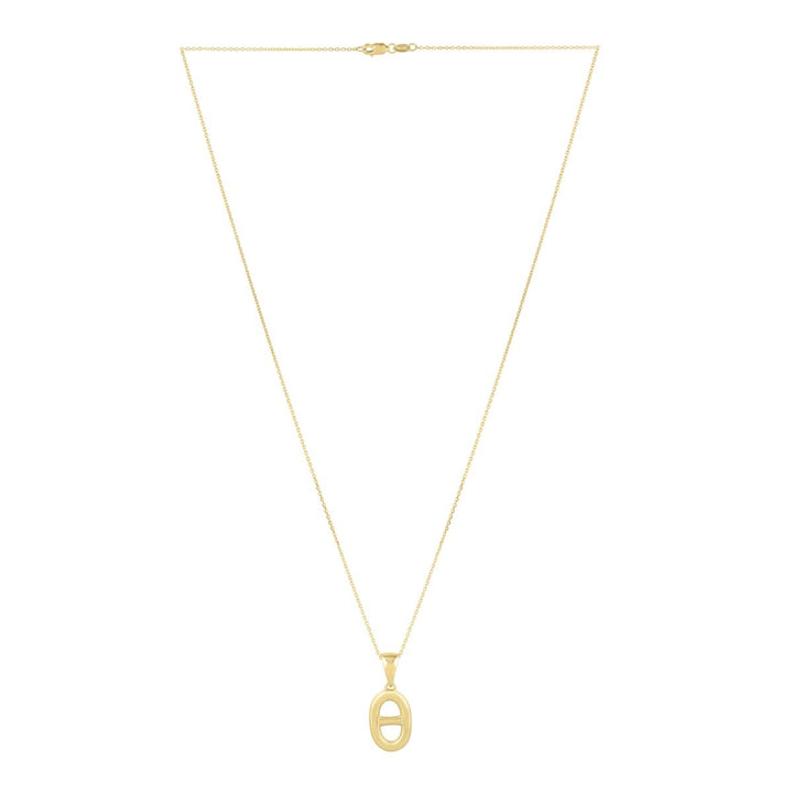 14K Puff Mariner Link Pendant, view 3